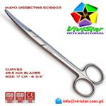 04 - Mayo Dissecting Scissor - Curved 17 cm 6 inch Cardiovascular ENT General Surgery Gynecology Obstetrics Neurosurgery Spine Orthopedic Plastic Surgery Urology