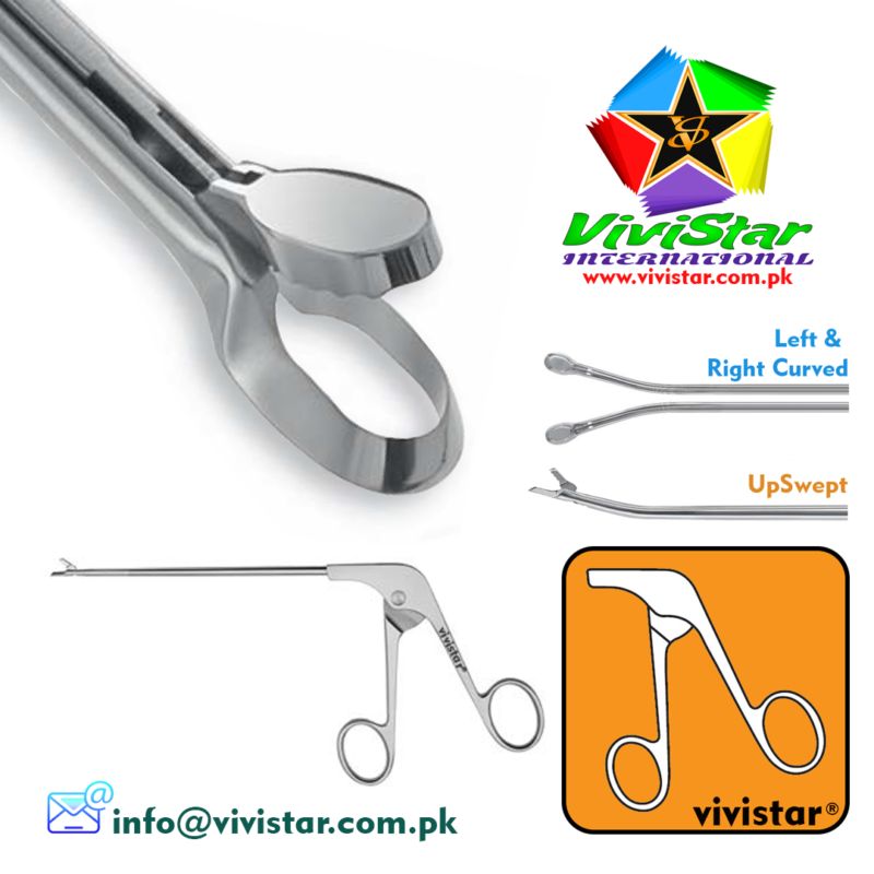 23-Arthroscopic-Oval-Punch-Medium-UpSwept-Left-Right-Curved-Arthroscopy-Endoscopy-Ring-Handle-Acufex-Silcut-Pro-Knee-joint-Surgery