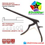 24 - Ferris-Smith Kerrison Rongeur Hard Coated up bit tip Punch 90 degree 1 - 6 mm 18 cm 7 inch working length neurosurgical intracranial Black Gold surgeons plier ENT handle Neurosurgery Spine Orthopedic