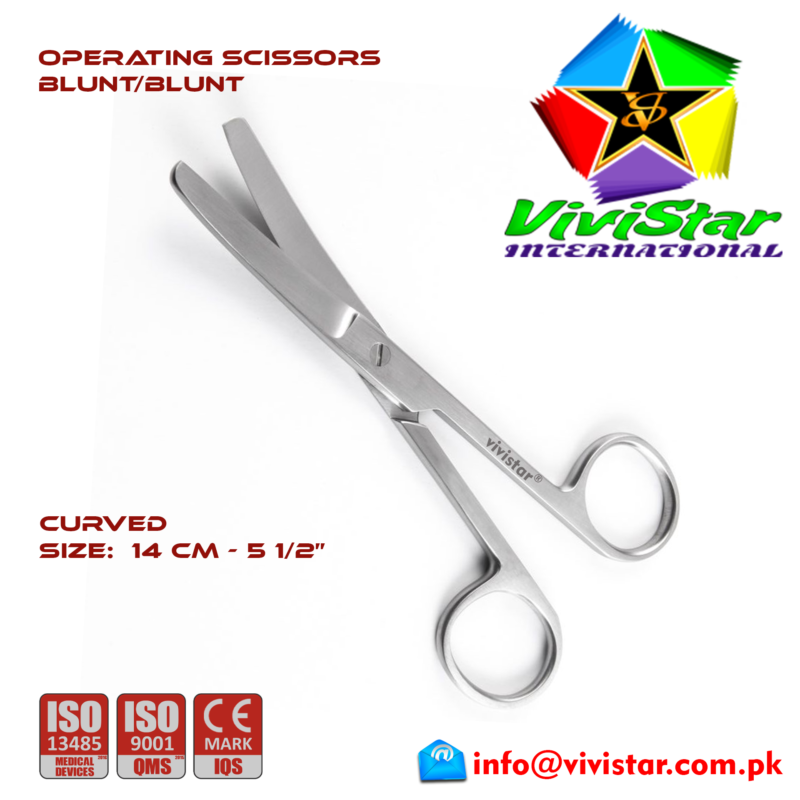 OPERATING-SCISSORS-Blunt-Blunt-Curved-14-cm-5-5-inch-Cardiovascular-ENT-General-Surgery-Gynecology