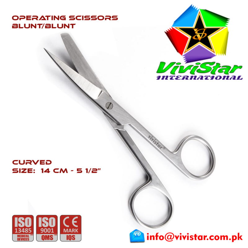 OPERATING-SCISSORS-Sharp-Blunt-Curved-14-cm-5-5-inch-Cardiovascular-ENT-General-Surgery-Gynecology