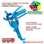 Four-Way Lateral Expander Vaginal Speculum Large L Gynecology Obstetrics Leep Insulated smoke evacuation Electrosurgical Instruments Coagulate Tissues European Europe Blue Coating