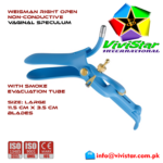 Weisman Right Open Vaginal Speculum Large L Gynecology Obstetrics Leep Insulated smoke evacuation Electrosurgical Instruments Coagulate Tissues European Europe Blue Coating