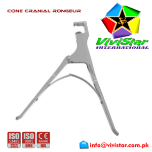 03 - Cone Cranial Punch Rongeur neurosurgical intracranial hook-shaped tip linear bone cuts surgeons plier grip style handle Neurosurgery Spine Orthopedic