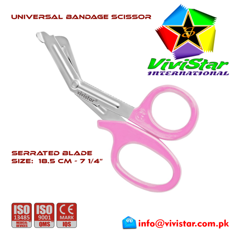05 - Universal Bandage Scissors 7-25 (Pink) Shears Heavy Duty EMT EMS Utility Trauma Set First Aid Stainless Steel Blades and Plastic Handles Paramedic Nursing Tools
