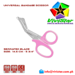 06 - Universal Bandage Scissors 5-75 (Pink) Shears Heavy Duty EMT EMS Utility Trauma Set First Aid Stainless Steel Blades and Plastic Handles Paramedic Nursing Tools