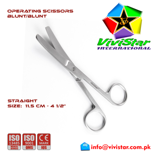 11 - OPERATING SCISSORS - Blunt Blunt - Curved 11-5 cm 4-5 inch Cardiovascular ENT General Surgery Gynecology Obstetrics Neurosurgery Spine Orthopedic Plastic Surgery Urology OPERATING-SCISSORS-Blunt-Blunt-Curved-11-5-cm-4-5-inch-Cardiovascular-ENT-General-Surgery-Gynecology-Obstetrics