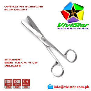 OPERATING SCISSORS - Blunt Blunt - Straight Delicate 11-5 cm 4-5 inch Cardiovascular