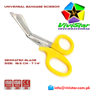 13 - Universal Bandage Scissors 7-25 (Yellow) Shears Heavy Duty EMT EMS Utility Trauma Set First Aid Stainless Steel Blades and Plastic Handles Paramedic Nursing Tools