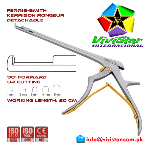 20 - Ferris-Smith Kerrison Rongeur Detachable UP bit tip Punch 90 degree 1 - 5 mm 20 cm 8 inch working length neurosurgical intracranial bone cuts surgeons plier ENT handle Neurosurgery Spine Orthopedic 20 - Ferris-Smith Kerrison Rongeur Detachable UP bit tip Punch 90 degree 1 - 5 mm 20 cm 8 inch working length neurosurgical intracranial bone cuts surgeons plier ENT handle Neurosurgery Spine Orthopedic