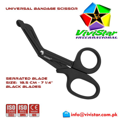 27 - Universal Bandage Scissors 7-25 (All Black) Shears Heavy Duty EMT EMS Utility Trauma Set First Aid Stainless Steel Blades and Plastic Handles Paramedic Nursing Tools 27 - Universal Bandage Scissors 7-25 (All Black) Shears Heavy Duty EMT EMS Utility Trauma Set First Aid Stainless Steel Blades and Plastic Handles Paramedic Nursing Tools
