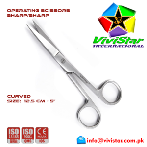 28 - OPERATING SCISSORS - Sharp Sharp - Straight 12-5 cm 5 inch Cardiovascular ENT General Surgery Gynecology Obstetrics Neurosurgery Spine Orthopedic Plastic Surgery Urology