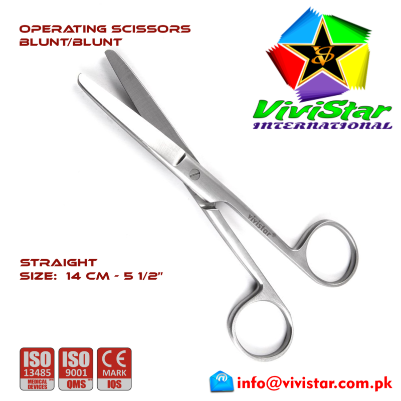 OPERATING-SCISSORS-Blunt-Blunt-Straight-14-cm-5-5-inch-Cardiovascular-ENT-General-Surgery-Gynecology