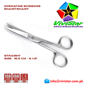 OPERATING-SCISSORS-Sharp-Sharp-Straight-16-5-cm-6-5-inch-Cardiovascular-ENT-General-Surgery-Gynecology-Obstetrics-Neurosurgery-Spine