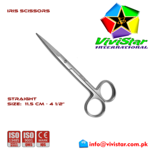 IRIS-SCISSORS-Straight-11-5-cm-4-50-inch-Cardiovascular-ENT-General-Surgery-Gynecology-Obstetrics-Neurosurgery-Spine-Orthopedic-Plastic-Surgery-Urology