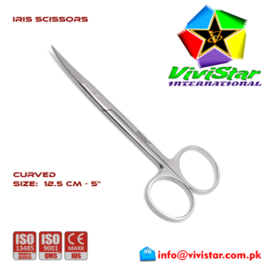 IRIS-SCISSORS-Curved-12-5-cm-5-inch-Cardiovascular-ENT-General-Surgery-Gynecology-Obstetrics-Neurosurgery-Spine-Orthopedic-Plastic-Surgery-Urology
