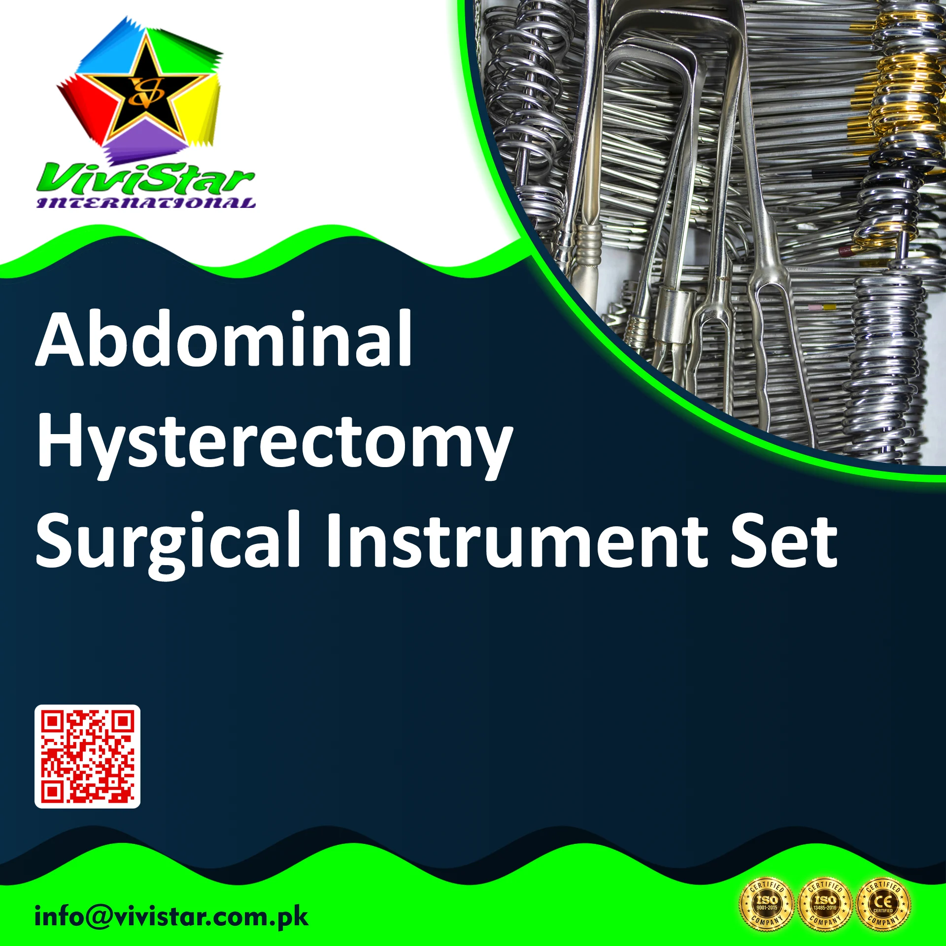 Abdominal Hysterectomy Instrument Set Total TAH Subtotal Partial Radical Oncologist Gynecologist Salpingo-oophorectomy