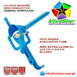 VU-MAX-Graves-Vaginal-Speculum-Extra-Large-XL-Gynecology-Obstetrics-Leep-Insulated-smoke-evacuation-Electrosurgical-Instruments-Coagulate-Tissues-European-Europe-Blue-Coating