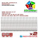 Scalpel Handle #4 BP Surgical Knife Special EMI EMS dissection Cuts skin Surgical tissue Abdominal Cardiovascular General Surgery Orthopedic Pack of 50 Fifty