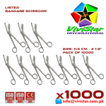 Lister Bandage Scissor EMI EMS dissection Cuts Surgical bandages plasters sutures 11-5 cm 4 inch Cardiovascular General Surgery Orthopedic Pack of 10000 Thousand