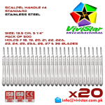 Scalpel Handle #4 BP Surgical Knife Special EMI EMS dissection Cuts skin Surgical tissue Abdominal Cardiovascular General Surgery Orthopedic Pack of 500 Hundred