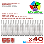 Scalpel Handle #4 BP Surgical Knife Special EMI EMS dissection Cuts skin Surgical tissue Abdominal Cardiovascular General Surgery Orthopedic Pack of 1000 Thousand