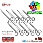 IRIS SCISSORS - Straight 12-5 cm 5 inch Cardiovascular ENT General Surgery Gynecology Obstetrics Neurosurgery Spine Orthopedic Plastic Surgery Urology Pack of 50 Fifty