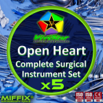 Open Heart Complete Surgical Instrument Set Cardiovascular General Surgery MIFFIX Pack of 5