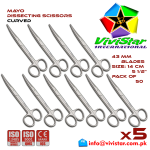 Mayo Dissecting Scissor - Curved 14 cm 5 inch Cardiovascular General Surgery Gynecology Obstetrics Neurosurgery Spine Orthopedic Plastic Surgery Urology Pack of 50 Fifty