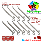 Mayo Dissecting Scissor - Curved 22 cm 8 inch Cardiovascular ENT General Surgery Gynecology Obstetrics Neurosurgery Spine Orthopedic Plastic Surgery Urology Pack of 50 Fifty