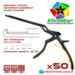 Kerrison Bayonet Rongeur Black 45 grip Handle Up Punch 90 degree 1 mm - 5 mm 18 cm 7 inch WL neurosurgical intracranial surgeons ENT Neurosurgery Spine Orthopedic Pack of 50