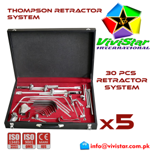 Thompson Retractor System Abdominal General Surgery Vascular Surgery Pediatric Surgery Spine Urology Cardiac USA Germany German Stainless Steel Pack of 5