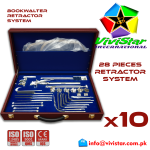 Bookwalter Retractor System Set 28 Pcs Abdominal General Surgery Vascular Surgery Pediatric Surgery Spine Urology Cardiac USA Germany German Stainless Steel Pack of 10