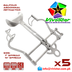 Balfour Abdominal Retractor 10" inch 7" General Surgery Vascular Surgery Pediatric Surgery Spine Urology Cardiac USA Germany German Stainless Steel Pack of 5