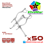 Pediatric Balfour Abdominal Retractor 4" inch General Surgery Vascular Surgery Pediatric Surgery Spine Urology Cardiac USA Germany German Stainless Steel Pack of 50
