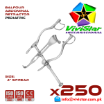 Pediatric Balfour Abdominal Retractor 4" inch General Surgery Vascular Surgery Pediatric Surgery Spine Urology Cardiac USA Germany German Stainless Steel Pack of 250