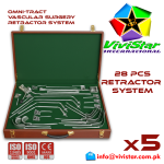 Omni Tract Flexible Wishbone Vascular Surgery Retractor System vascular surgeries abdominal aortic aneurysm Iliofemoral bypass carotid endarterectomy femoral popliteal thoracic outlet Pack of 5