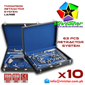 Thompson Retractor System Large Abdominal General Surgery Vascular Surgery Pediatric Surgery Spine Urology Cardiac USA Germany German Pack of 10