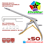 Ferris-Smith Kerrison Rongeur Detachable DOWN Punch 90 degree 1 - 5 mm 18 cm 7 inch working length neurosurgical intracranial bone cuts ENT handle Neurosurgery Spine Orthopedic Pack of 50