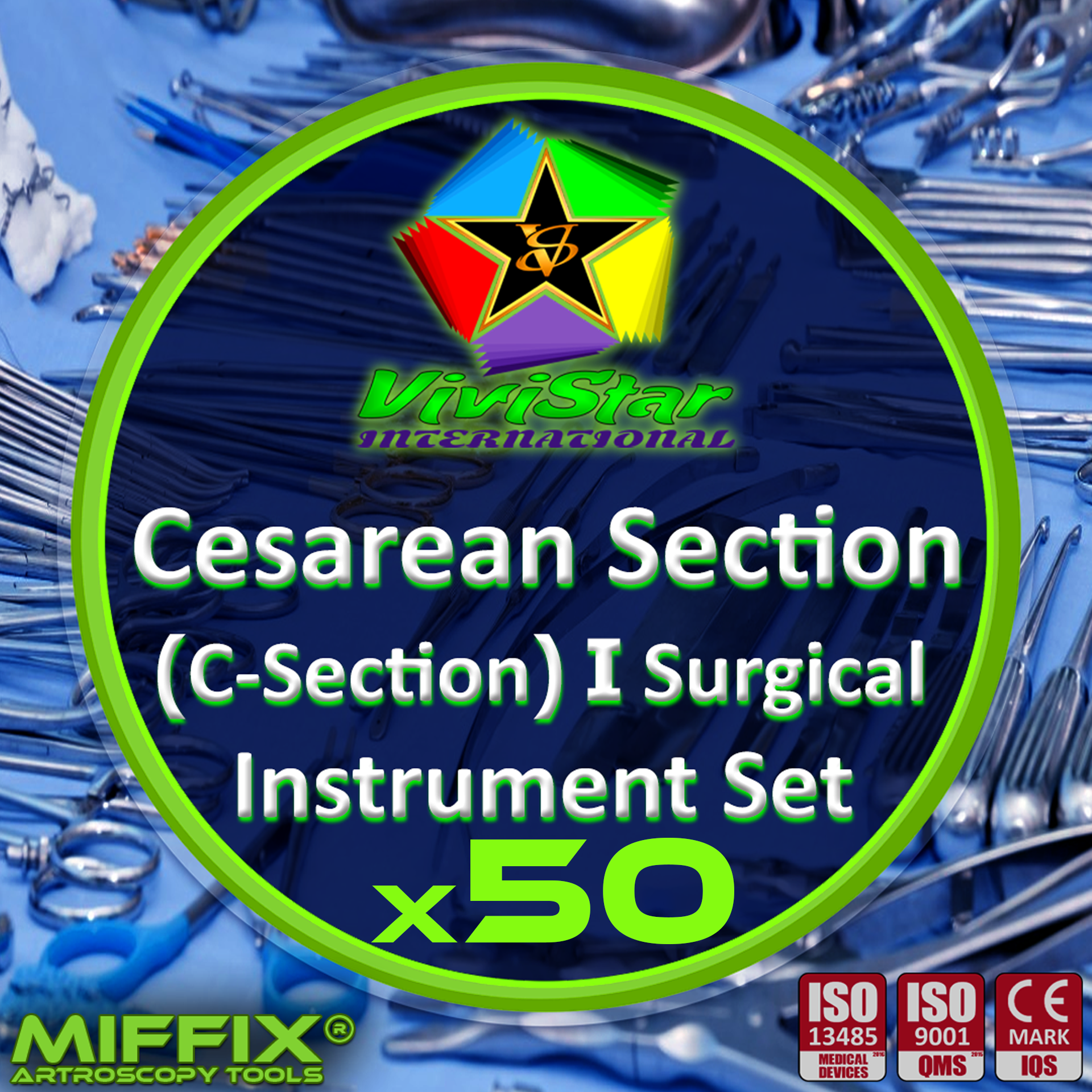 Cesarean Section C-section I One Instrument Set pregnancy Surgery gynecological Gynaecology Pack of 50