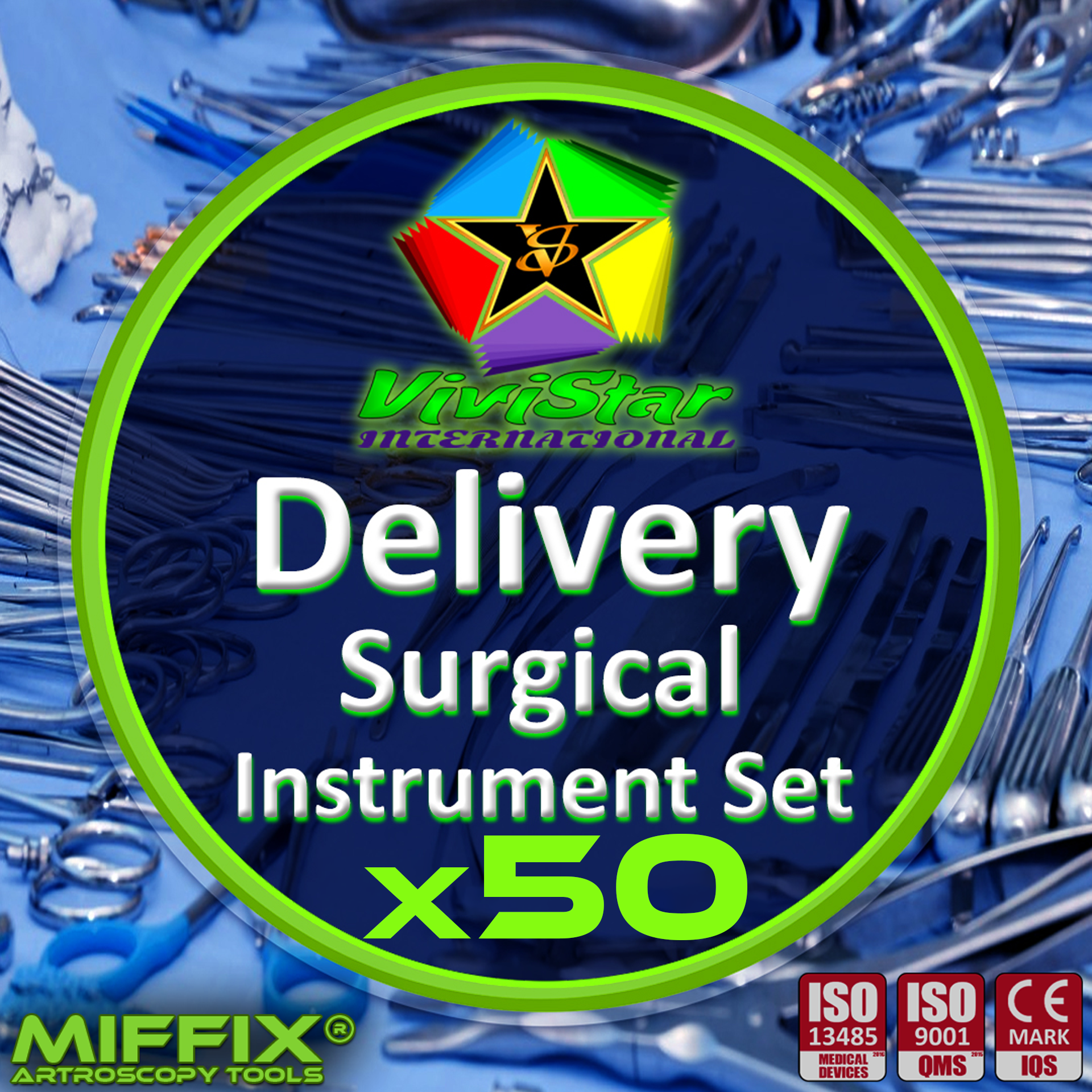 Delivery Instrument Set pregnancy Surgery gynecological Gynaecology Pack of 50