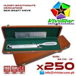 Humby Braithwaite Dermatome Skin Graft Knive heavy-duty orthopedic instrument 32 cm 13 inch Pack of 250 Hundred