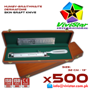 Humby Braithwaite Dermatome Skin Graft Knive heavy-duty orthopedic instrument 32 cm 13 inch Pack of 500 Hundred