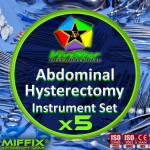 Abdominal Hysterectomy Instrument Set Total TAH Subtotal Partial Radical Oncologist Gynecologist Salpingo-oophorectomy Pack of 5