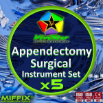 Appendectomy Surgical Instrument Set Abdominal Appendicitis appendix large intestine Surgery Emergency Appendix Removal Kit Pack of 5