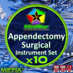 Appendectomy Surgical Instrument Set Abdominal Appendicitis appendix large intestine Surgery Emergency Appendix Removal Kit Pack of 10
