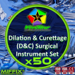 Dilation & Curettage (D&C) Surgical Instrument Set pregnancy postpartum Surgery cervix gynecological Gynaecology Pack of 50