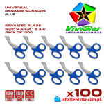 Universal Bandage Scissors 5-75 Blue EMS Shears Heavy Duty EMT Utility Trauma Set First Aid Stainless Steel Blades and Plastic Handles Paramedic Nursing Tools Pack of 1000 Thousand