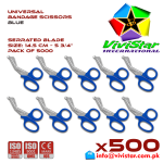 Universal Bandage Scissors 5-75 Blue EMS Shears Heavy Duty EMT Utility Trauma Set First Aid Stainless Steel Blades and Plastic Handles Paramedic Nursing Tools Pack of 5000 Thousand