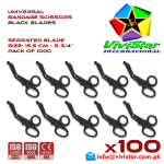 Universal Bandage Scissors 5-75 Black Blades EMS Shears Heavy Duty EMT Utility Trauma Set First Aid Stainless Steel Blades and Plastic Handles Paramedic Nursing Tools Pack of 1000 Thousand